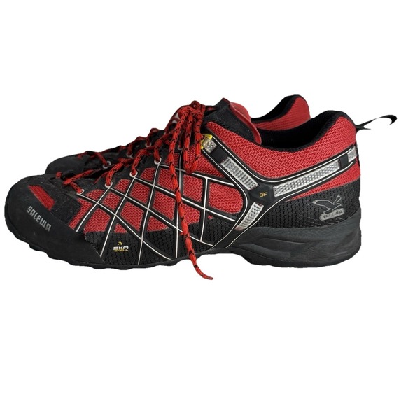 Salewa‎ Gortex Work Shoes Mens 11 Red Black *Small tear on left outer side - Picture 3 of 12